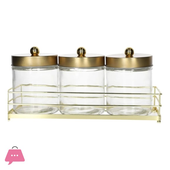 Danny Home Glass Storage Jar Set 720ml - 4pcs
