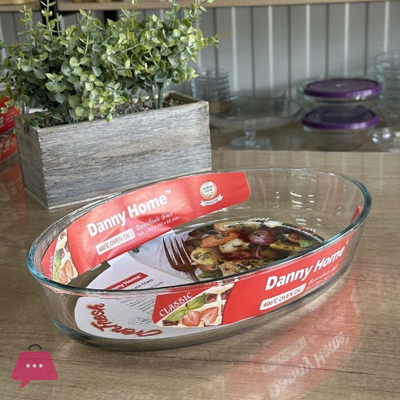 Danny Home High Borosilicate Oval Baking Pan 3.0L