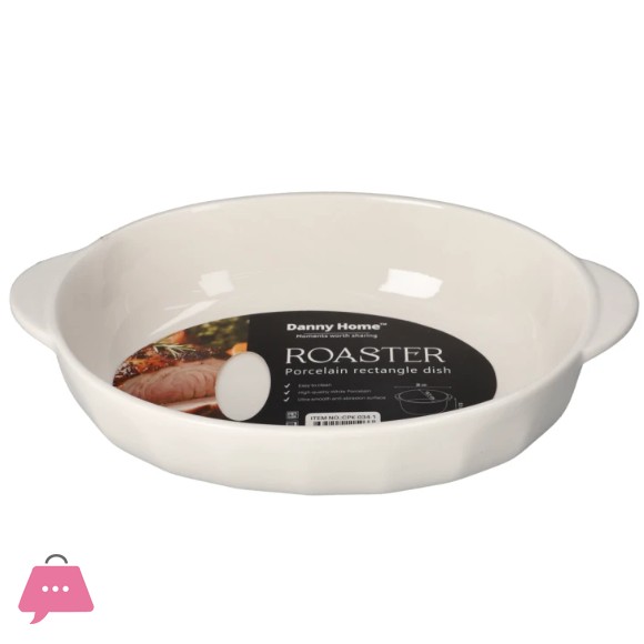 Danny Home Porcelain Rectangular Oval Roaster Dish