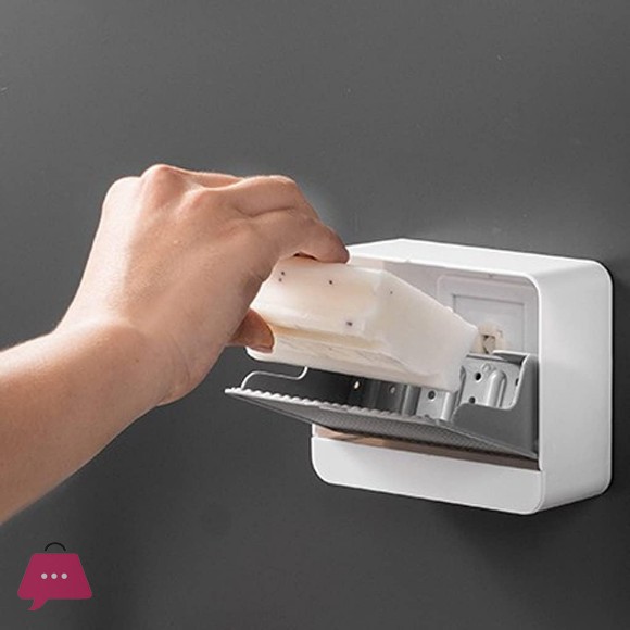Double Dust-Proof Soap Holder for Shower Wall Mounted Bar Soap Dish