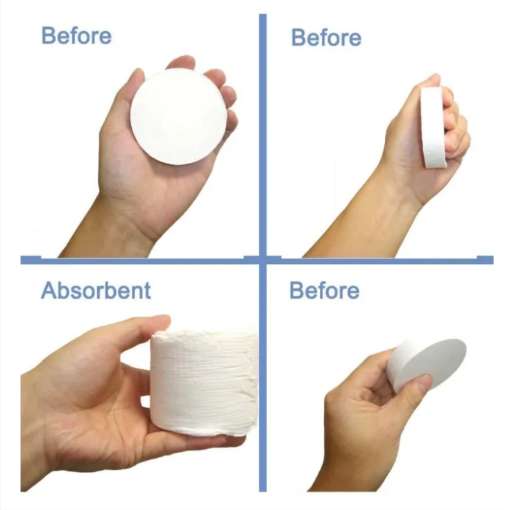 Compressed Cotton Bath Towel Tablet Portable Disposable Towel for Travel – 1pc