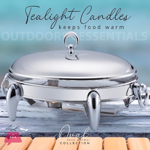 Food Warmer Chafing Dish Buffet Set Glass Serving Tray Chafer Stainless Steel Server European Oven to Table Glass 3 Liter