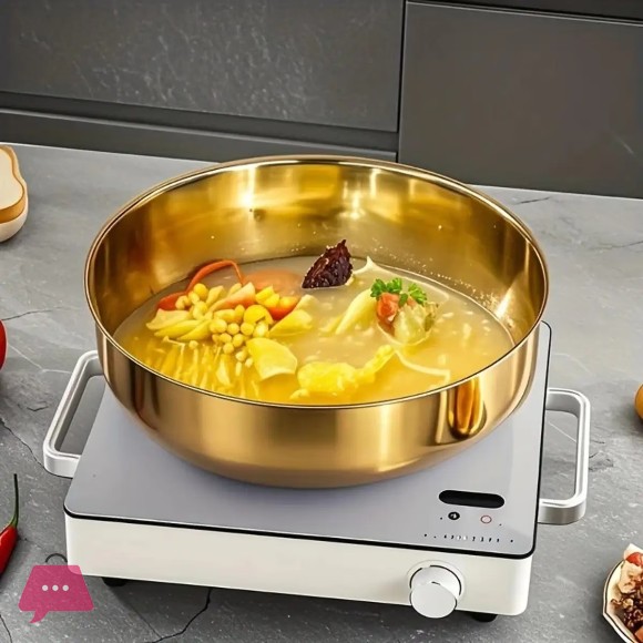 Golden Stainless Steel Mixing Bowl with Lid- Rust-Resistant, Deep & Wide Design for Dough Kneading Box