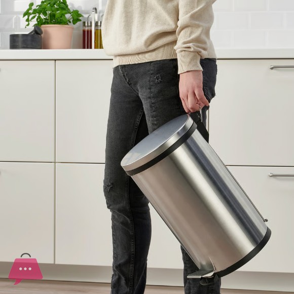 IKEA Pedal bin stainless steel 5 liter SNORPA