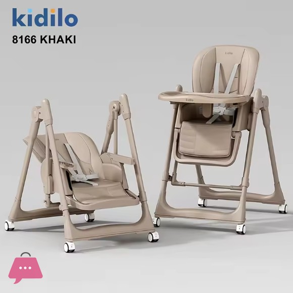 Kidilo 2-in-1 Baby High Chair Feeding Chair & Rocking Chair Swing - 8166