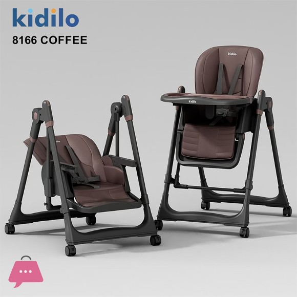 Kidilo 2-in-1 Baby High Chair Feeding Chair & Rocking Chair Swing - 8166