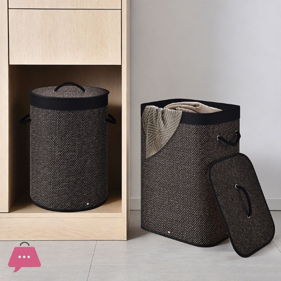 Knock Down Bamboo Laundry Basket