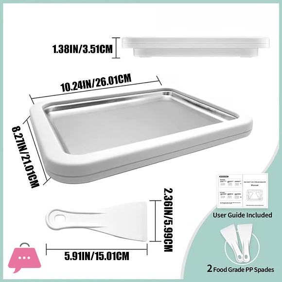 Manual Non-Electric Rolled Ice Cream Maker Pan