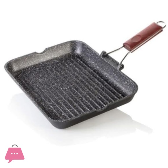 Non-stick Granite Coated Rectangle Induction Grill Pan 36cm