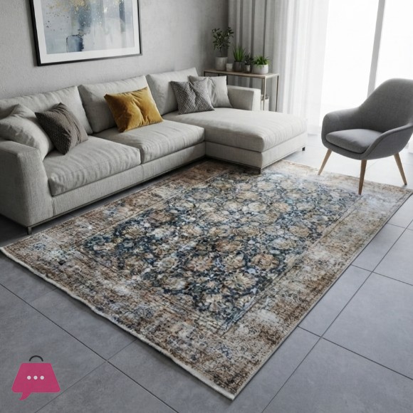 Vintage Distressed Oriental Area Rug 5x8 Feet