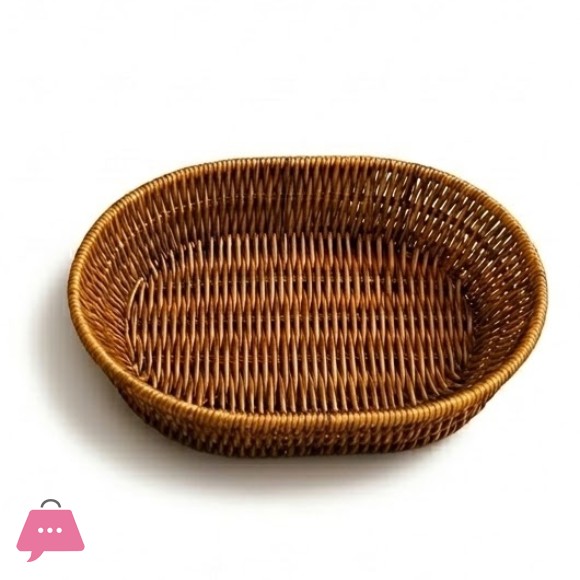 Rustic Woven Poly-Rattan Bread & Multi-Purpose Basket