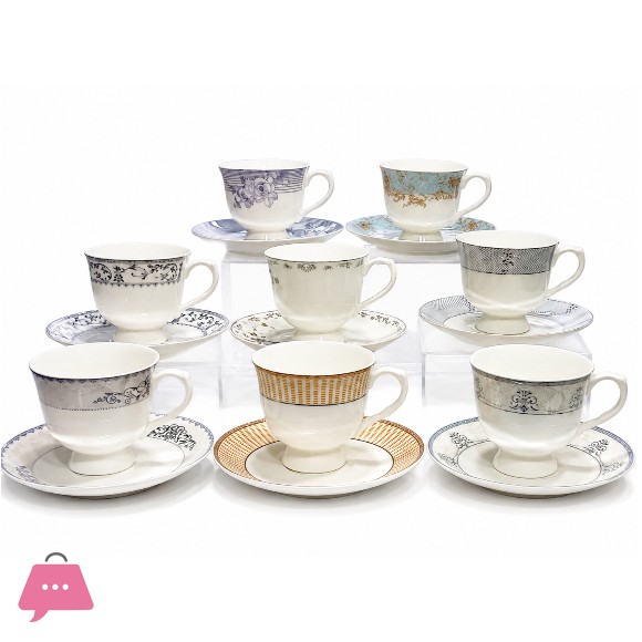 Elegant Porcelain Tea Cup & Saucer Set – Premium Floral & Classic Designs