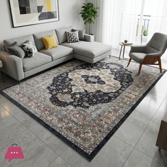 Vintage Distressed Oriental Area Rug 5x8 Feet