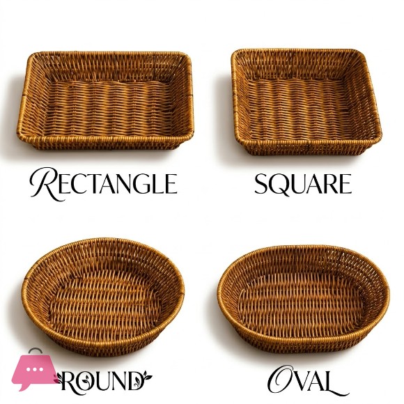 Rustic Woven Poly-Rattan Bread & Multi-Purpose Basket