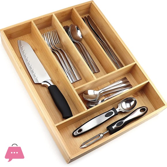 Bamboo Drawer Partition Tray 17inch