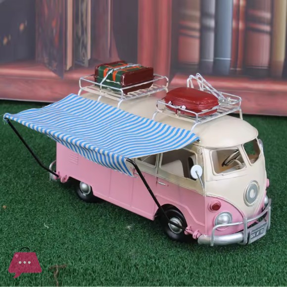 Classic Eco-Friendly Iron VW Camper Van Model Art Decoration