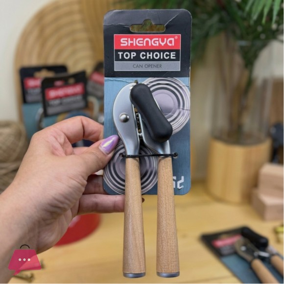 SHENGYA Premium Wooden Handle Tin Can Opener