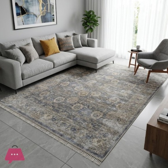 Vintage Distressed Oriental Area Rug 5x8 Feet
