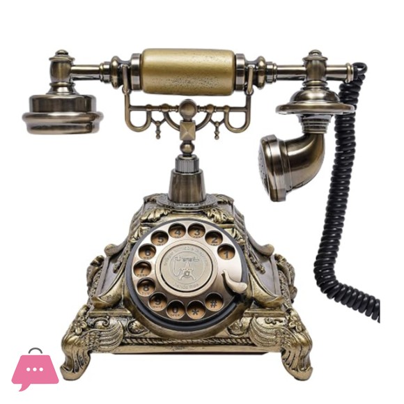 Vintage Telephone Retro Rotary Dial Telephone Corded Old Fashion Antique Landline Telephone Decor