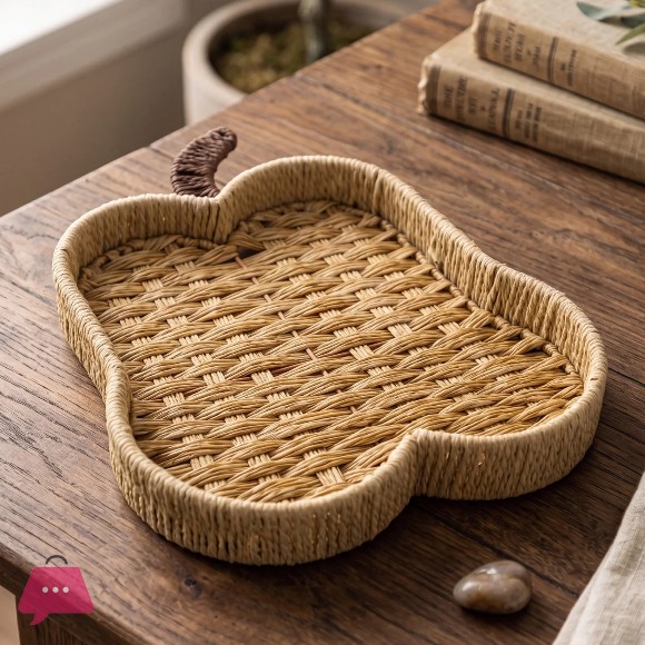 Woven Rattan Serving Tray - 1235-22