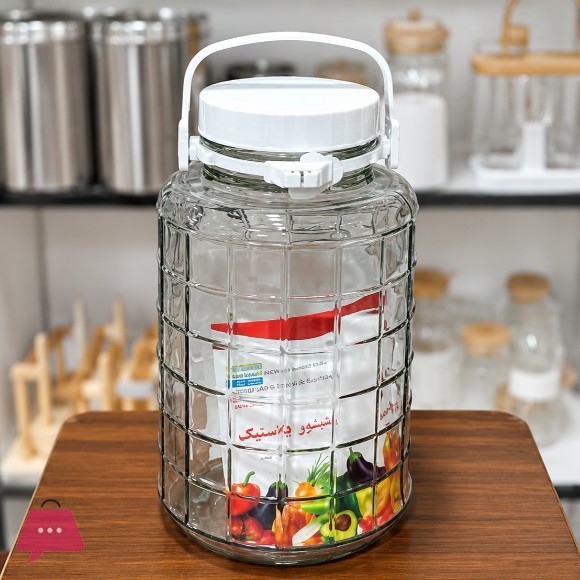 Ziba Sazan Glass bottles with Airtight Lids Pickled Jars - 8ltrs Turkey Made