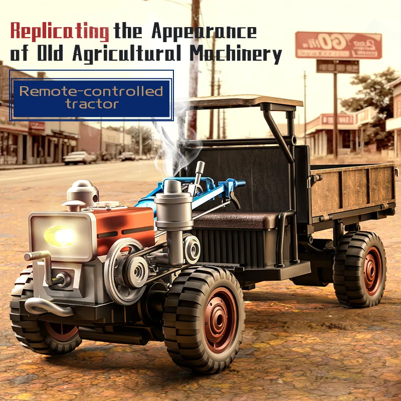 2.4GHz RC 4WD Tractor Model With Smoke Fully Proportional 4WD Simulation Tractor