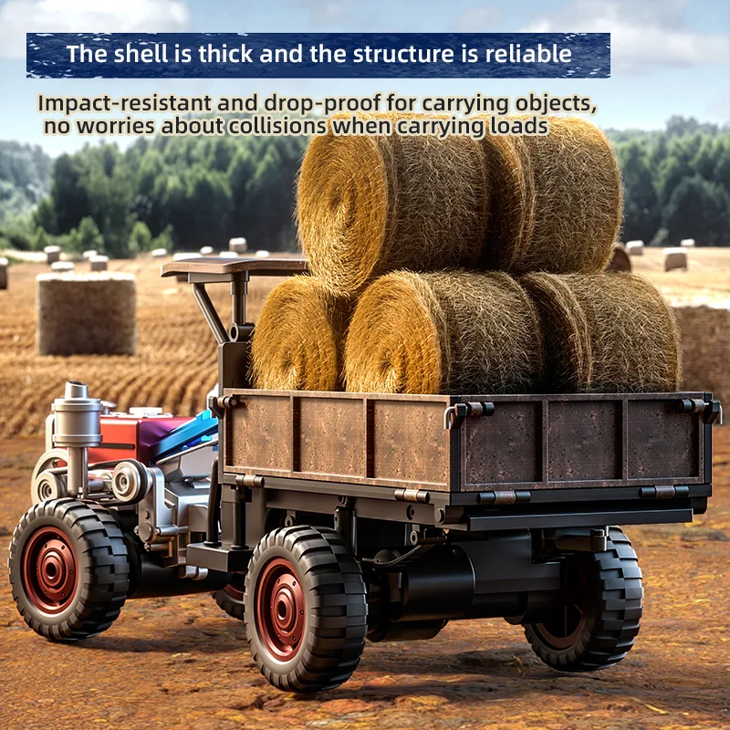 2.4GHz RC 4WD Tractor Model With Smoke Fully Proportional 4WD Simulation Tractor