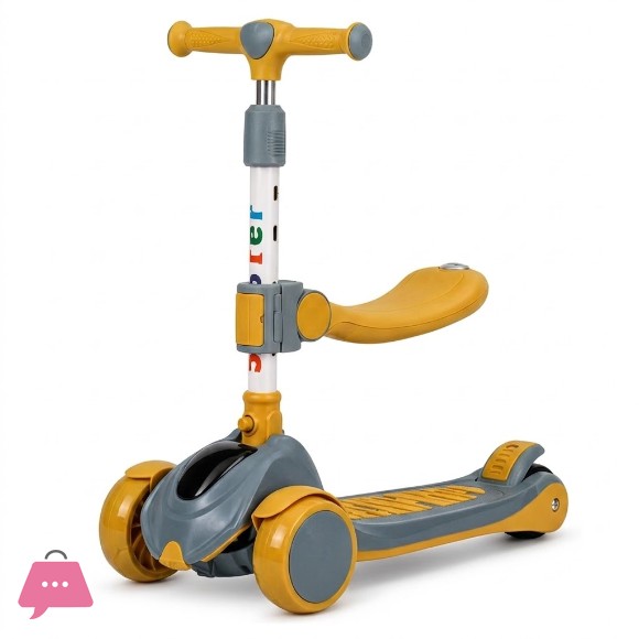 2 in 1 Classic Hit Music Lights Childrens Scooter