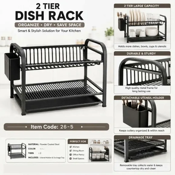 Modern 2-3 Tier Dish Drying Rack