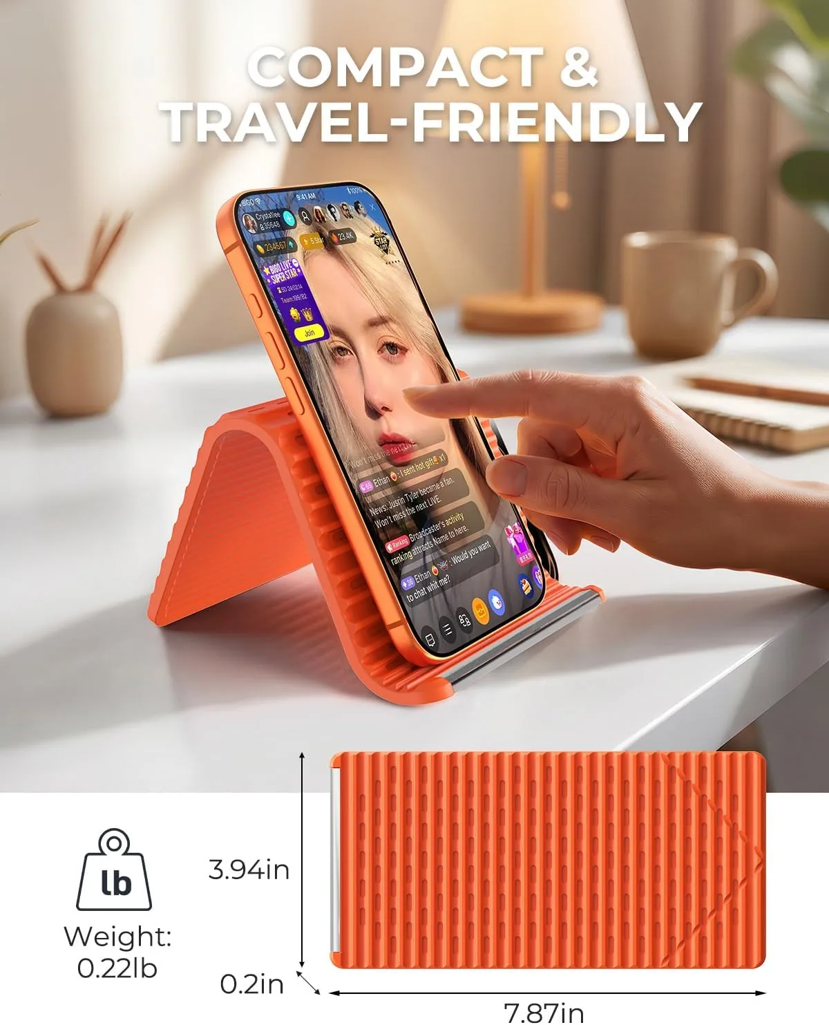 2026 Airplane Phone Holder, Flexible Silicone Portable Phone Stand