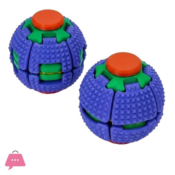 2026 New 3D Gear Press-to-Spin Fidget Ball