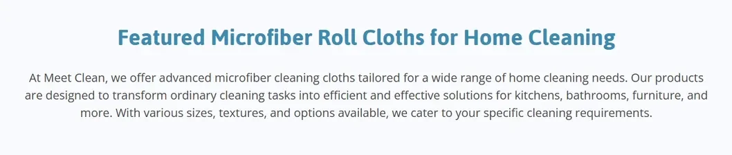 30X30cm 30/Roll Hand-Tear Microfiber Cloth Roll for Cleaning