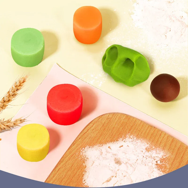 Hot sale non toxic eco-friendly 3D clay tool modeling play dough cake machine kit pretend play color mud toy set for kids play