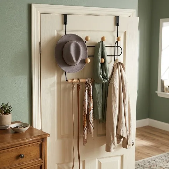 8 Ball Overdoor Hooks With Bar