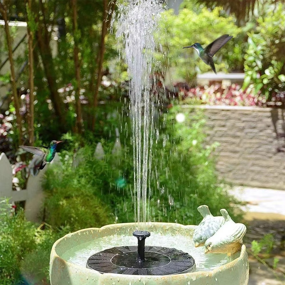 Solar Powered Fountain Pump for Bird Bath Outdoor Floating Water Fountain for Garden