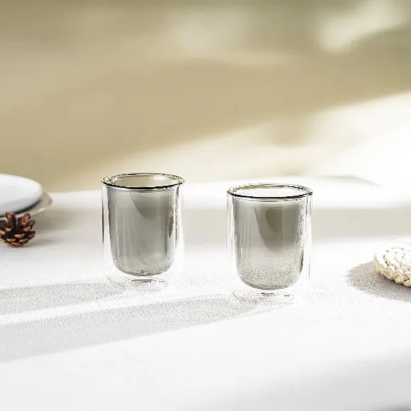 Amber Double-Sided Glass Cups 200ml