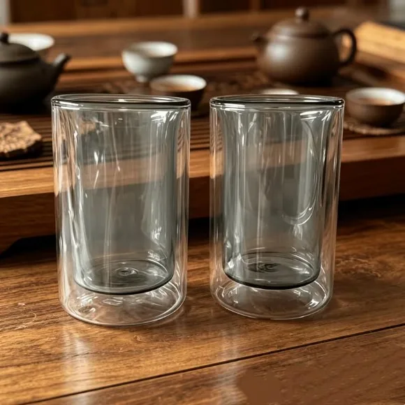 Amber Double-Sided Glass Cups 200ml