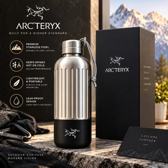 Arc-Teryx Insulated Bottle - Stainless Steel Leak Proof Water Bottle 850ml