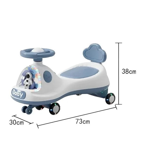 Astonaut-Themed Ride-On Swing Car With Lights BD269