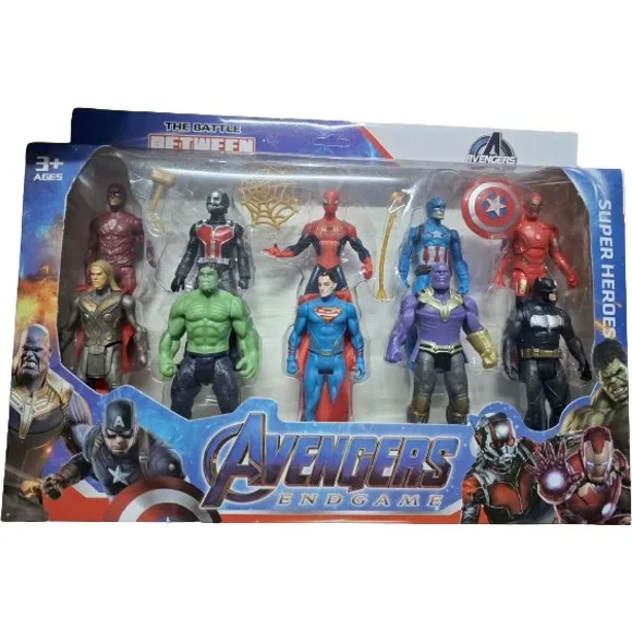 Avengers Superhero Action Figure Toy Set of 10 Superheroes