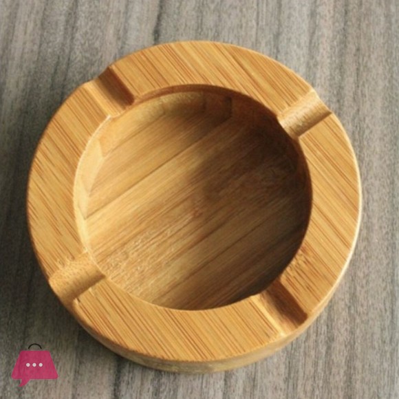 Bamboo Round Ashtray Bar Pub