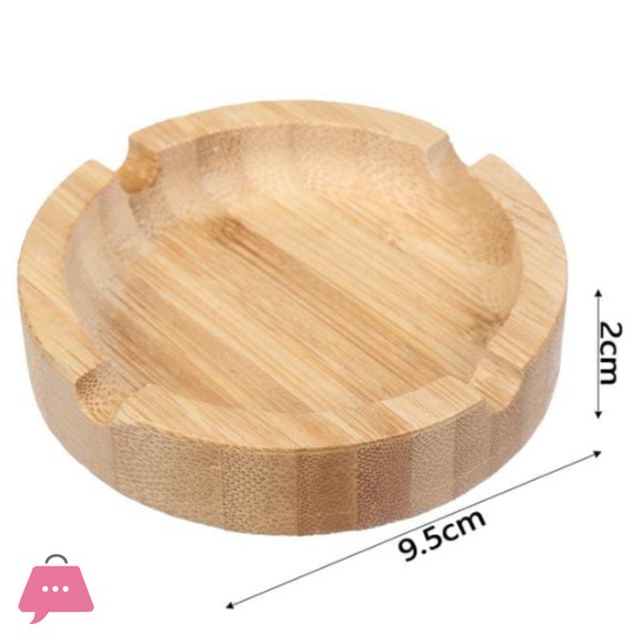 Bamboo Round Ashtray Bar Pub