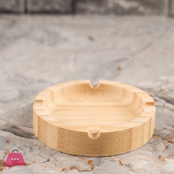 Bamboo Round Ashtray Bar Pub