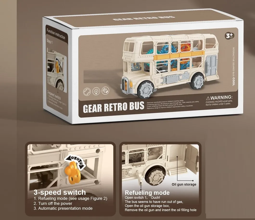 Gear Children Battery Vehicle Toys Kids Bus Electric Slide Bus Toys Universal Car Toy Electric Music Car