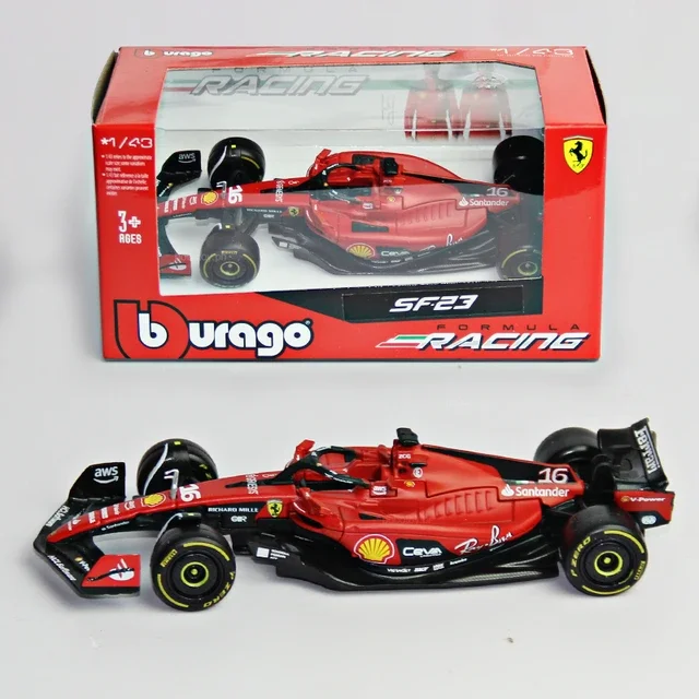 Bburago 1:43 2023 F1 Ferrari SF23 F1-75 #16 Charles Leclerc #55 Carlos Sainz Alloy Vehicle Diecast Cars Model Toys Gifts - AliExpress