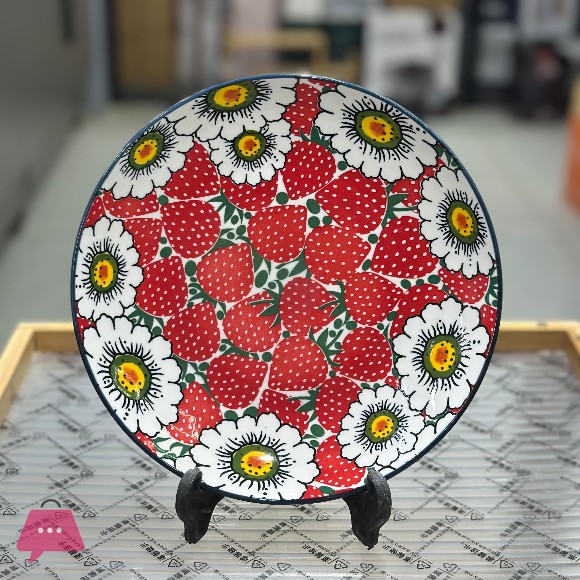 Bohemian Style Ceramic Dinnerware Quater Plate 1- Piece Colorful Dishes Hand-painted Plate
