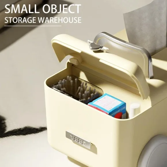 Car-Shaped Tissue Box Holder with Phone Stand for Bathroom Vanity