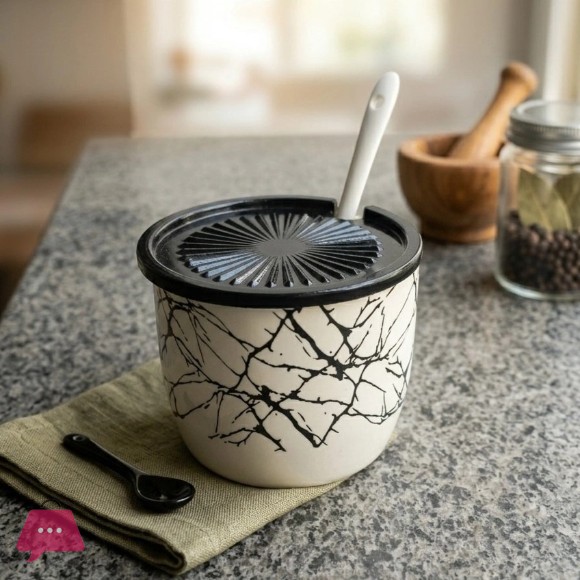 Modern Ceramic Seasoning Container Set for Sugar, Salt & Spices 100Grams