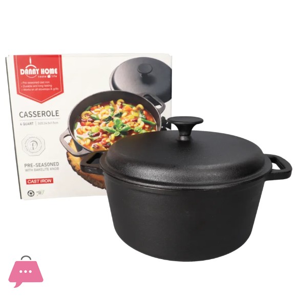 Danny Home Cast Iron Casserole Pot 4.0L