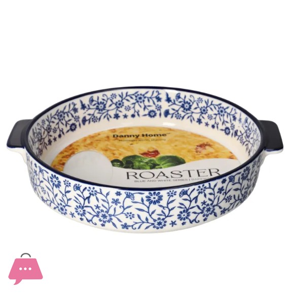 Danny Home Round Porcelain Baking Dish 11 Inch